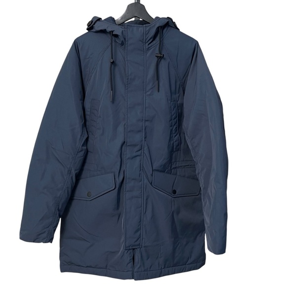 Everlane The Renew Long Parka Coat India Ink Blue Medium NWT Classic Winter - Picture 1 of 9